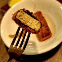 Veg fish with curry sauce at Vegan Bro  in Batumi