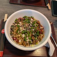 "chicken" pasta at Vegan Bro  in Batumi