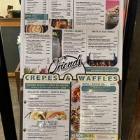 Bottom left are the vegan crepe options  at El Mercadito de Tamarindo Food and Cocktail Market in Tamarindo