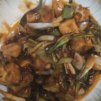 Tofu with scallions at Oriental City - 东方城中餐馆 in Tirana