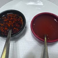 Chili sauce made the dinner somewhat enjoyable   at Oriental City - 东方城中餐馆 in Tirana
