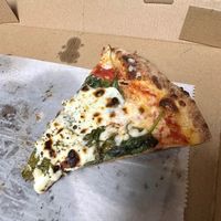 All vegan cheese spinach pizza 🍕 💛 at My Slice Pizza in Bradenton