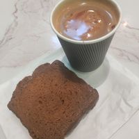 Americano and pumpkin bread at Tellus Coffee  in Walnut Creek