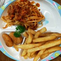 Kids pasta at Original Greens in Central Singapore