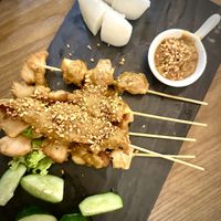 Monkey Head Mushroom Satay  at Original Greens in Central Singapore