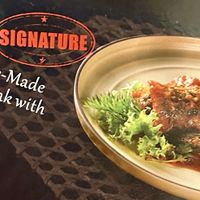 Deep Fried Home-made Seaweed Tofu Steak with Assam Sauce   at Original Greens in Central Singapore