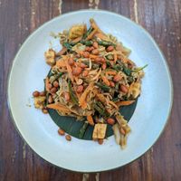 Gado Gado (vegan specified) ask for tempeh crackers in lieu of prawn crackers at DPS - Made's Warung in Denpasar