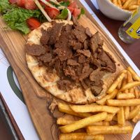 Vegan gyros  at Alobar in Corfu