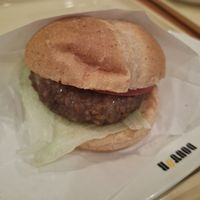 Soy burger - photo doesn't do it justice. Has the soy patty, lettuce, tomato and relish in a wholemeal bun. at Doutor in Hiroshima