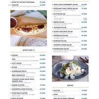 Menu  at Mercure Bukhara Old Town in Bukhara