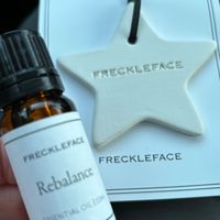 ceramic star and essential oil at Freckleface Home Fragrance in York