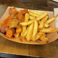 Vegan Currywurst  at Frittenwerk - Mall of Berlin in Berlin
