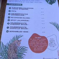 Menu  at OH Bagel in Muenster