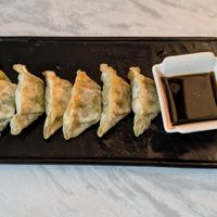 Gyozas filled with vegetables and soy sauce #Veganuary at Asia Mei in Sankt Peter-ording