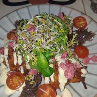 Sweet potatoe pancakes at Nihe in Tallinn