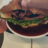 "salmon" croissant sandwich at Nihe in Tallinn