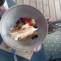 Strawberry ice cream at Nihe in Tallinn