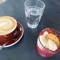 Berry cream dessert at Nihe in Tallinn