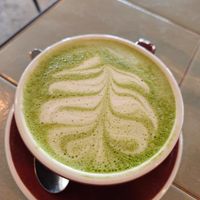 Matcha latte at Nihe in Tallinn