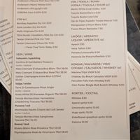 Drinks menu at Nihe in Tallinn