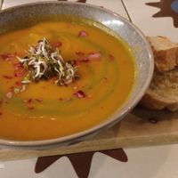 Pumpkin soup at Nihe in Tallinn