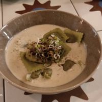 Mushroom ravioli at Nihe in Tallinn