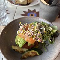 Salmon potato cakes   at Nihe in Tallinn