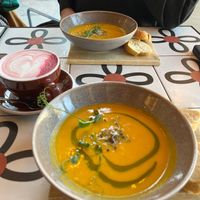 Sweet potato and pumpkin soup. at Nihe in Tallinn