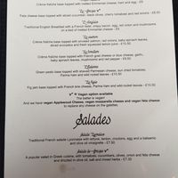 Clearly labelled menu (Galettes) at Crêperie Nathalie in Whitley Bay