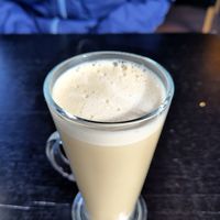 Vegan chai latte with oat milk at Crêperie Nathalie in Whitley Bay