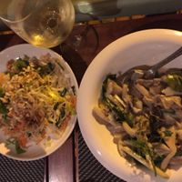 stir fried mushrooms & noodles at Tamarind - A Taste of Laos in Luang Prabang