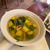 Vegan set - young pumpkin soup #Veganuary at Tamarind - A Taste of Laos in Luang Prabang
