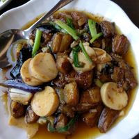 fried eggplant and tofu at Tamarind - A Taste of Laos in Luang Prabang