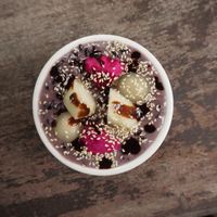 Vegan black sticky rice in cooking class at Tamarind - A Taste of Laos in Luang Prabang