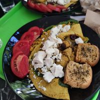 Vegan greek style omelette at Early Bites in Athens