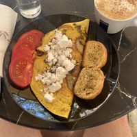 Greek Style (N)Omlette with the best Cappuccino  at Early Bites in Athens
