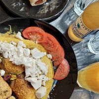 Vegan omelette, vegan hotdogs, etc. at Early Bites in Athens