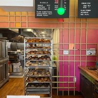 Quirky inside at Roundbread Bagels in Lancaster
