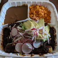 Vegan enchiladas at Neno's Gourmet Mexican Street Food in Rochester