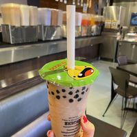Small coffee slush (non dairy) with standard boba (sorry for the chipped nail!)   at Boba Up in Seattle