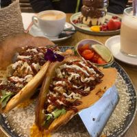 Vegan tacos pancakes at Mr. Stacks in Amsterdam