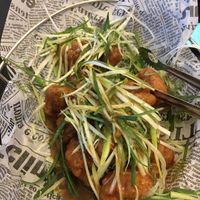 Spring onion chicken (padak)  at Vampire's Chicken in Seoul