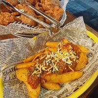 Chilli potato fries at Vampire's Chicken in Seoul
