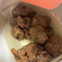 Vegan chicken takeaway. Massive nuggies. This was what was left after my FIRST meal.  at Vampire's Chicken in Seoul