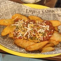 Chilli cheese fries (not great) at Vampire's Chicken in Seoul