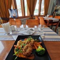 Bean-zuccini patties, very delicious! at Lilli in Valga