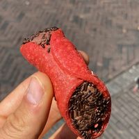 Hazelnut cannolo. Very creamy and flavorful hazelnut-chocolate filling  at Casa Delicatezza in Utrecht