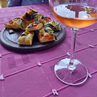 Vegetables pizzas at Cantina Fontechiara in Borgomanero