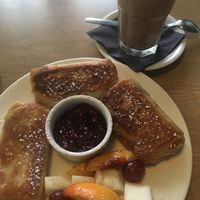 Apple pancakes  at MiiT in Riga