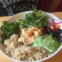 Quinoa bowl at MiiT in Riga